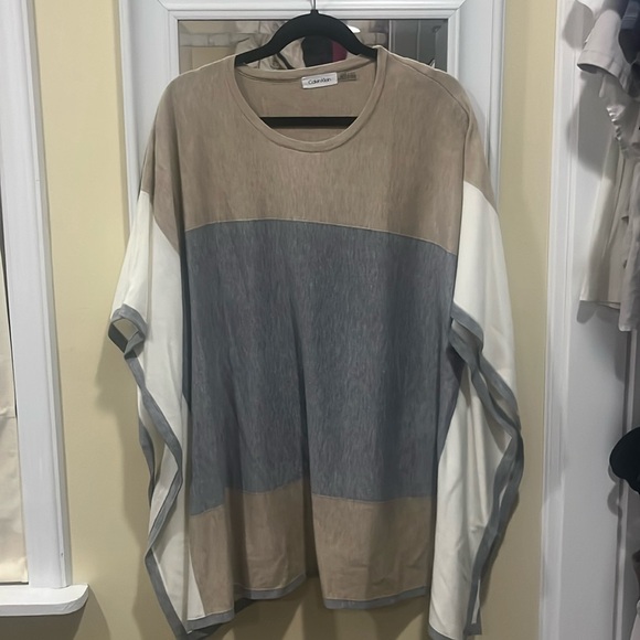 Calvin Klein lightweight poncho color block - Picture 1 of 6